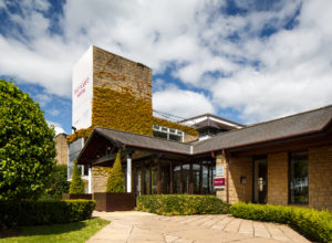 The front of Mercure Wetherby Hotel on a sunny day